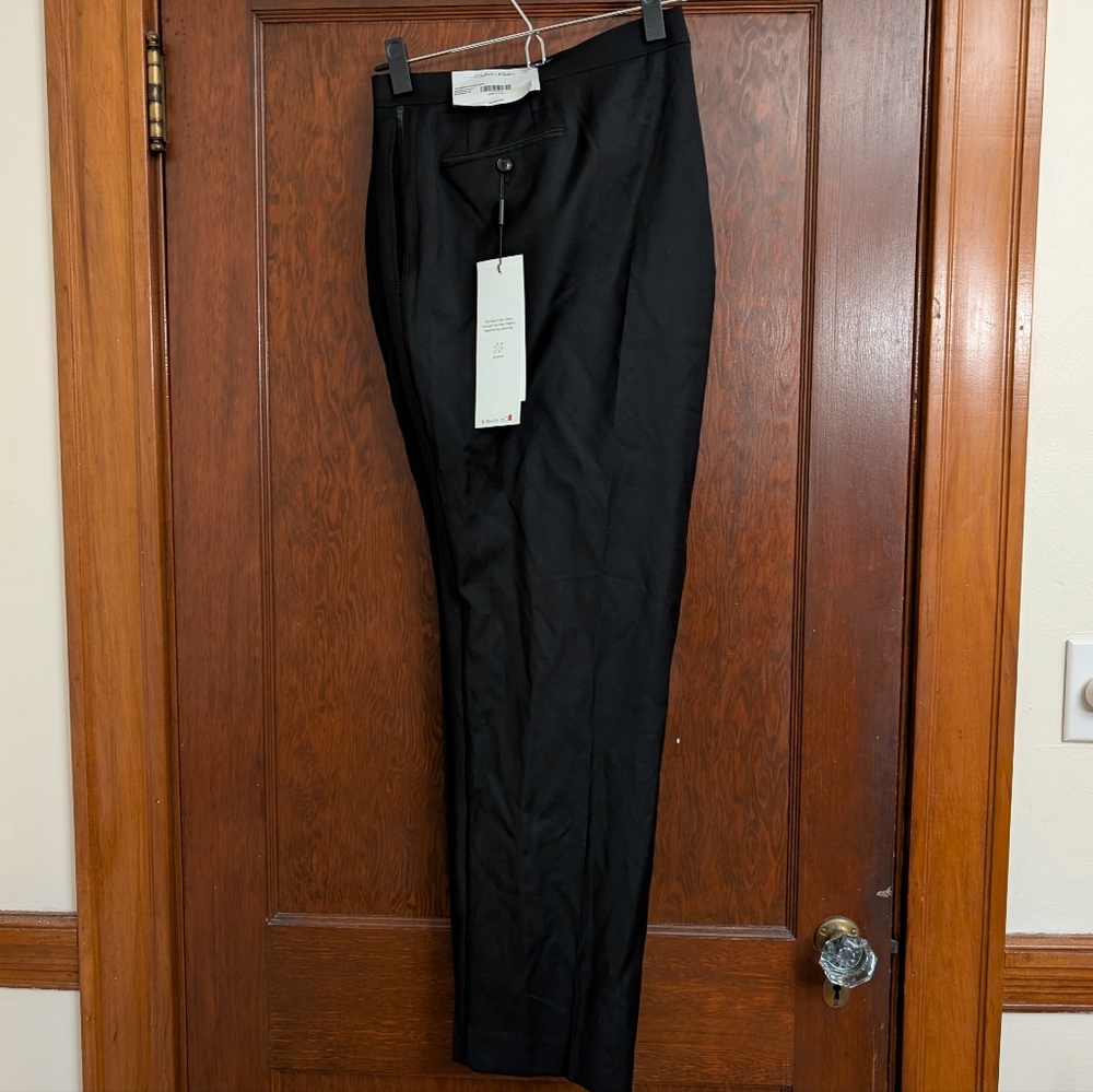 NWT! Men's Calvin Klein Black Tie Wool Pants